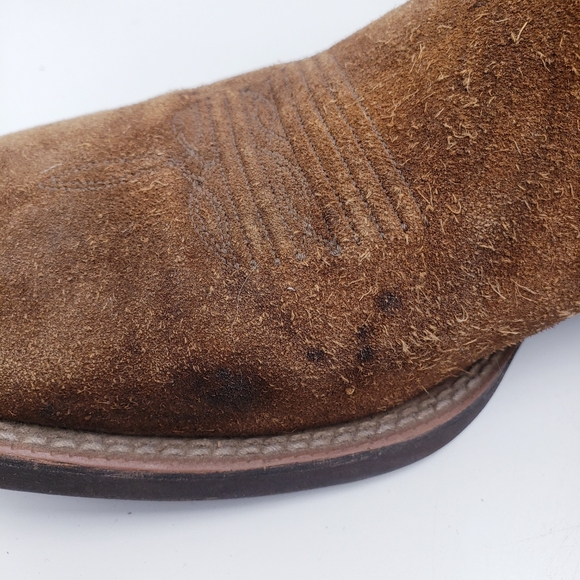 Ariat Men's Sport Patriot Western Antique Mocha Suede Square Toe Size 8.5 D - Picture 11 of 15